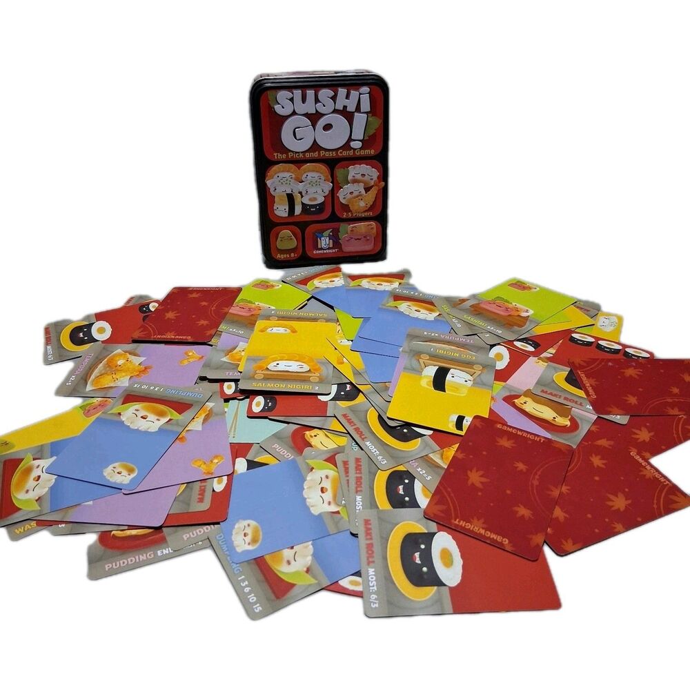 Sushi Go Party! Pick and Pass Card Game from Gamewright Tin Box 108 cards